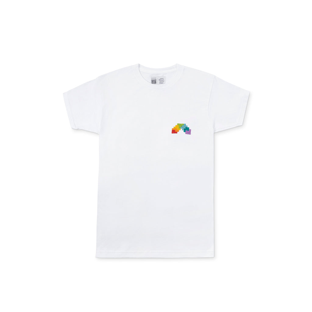 Monse Rainbow Logo T-Shirt White Short Sleeves Tee popular Top Size XS Pride Graphic