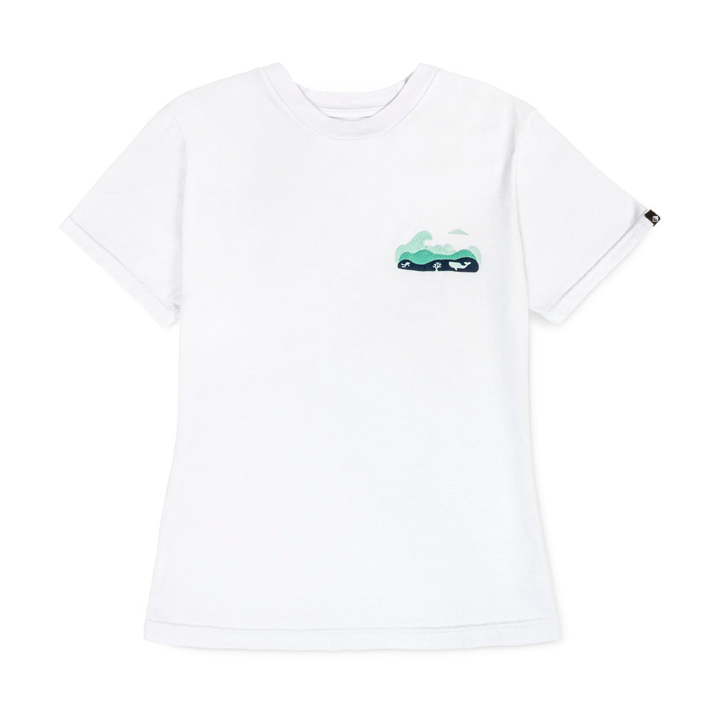 Womens Graphic Tee in White-all