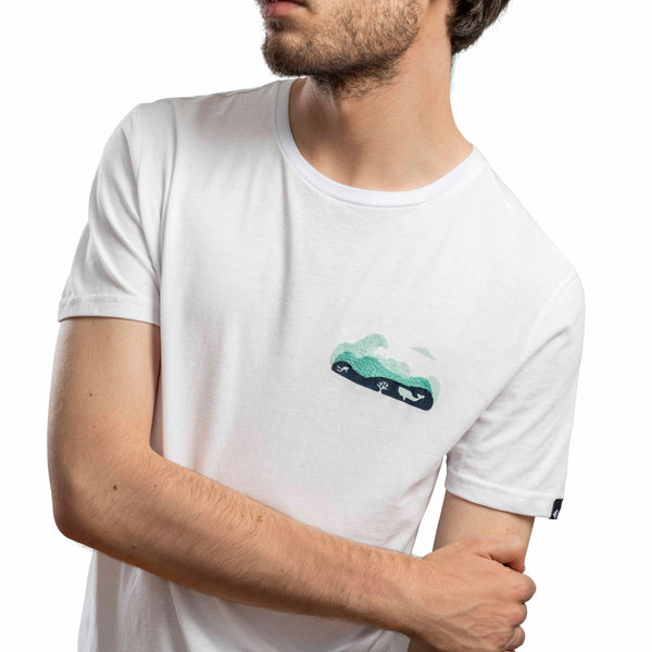 Graphic Tee In White-all