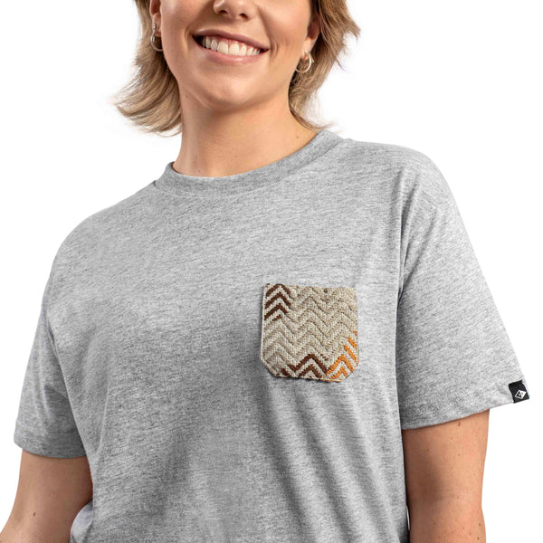 Women Pocket Tee Grey-all